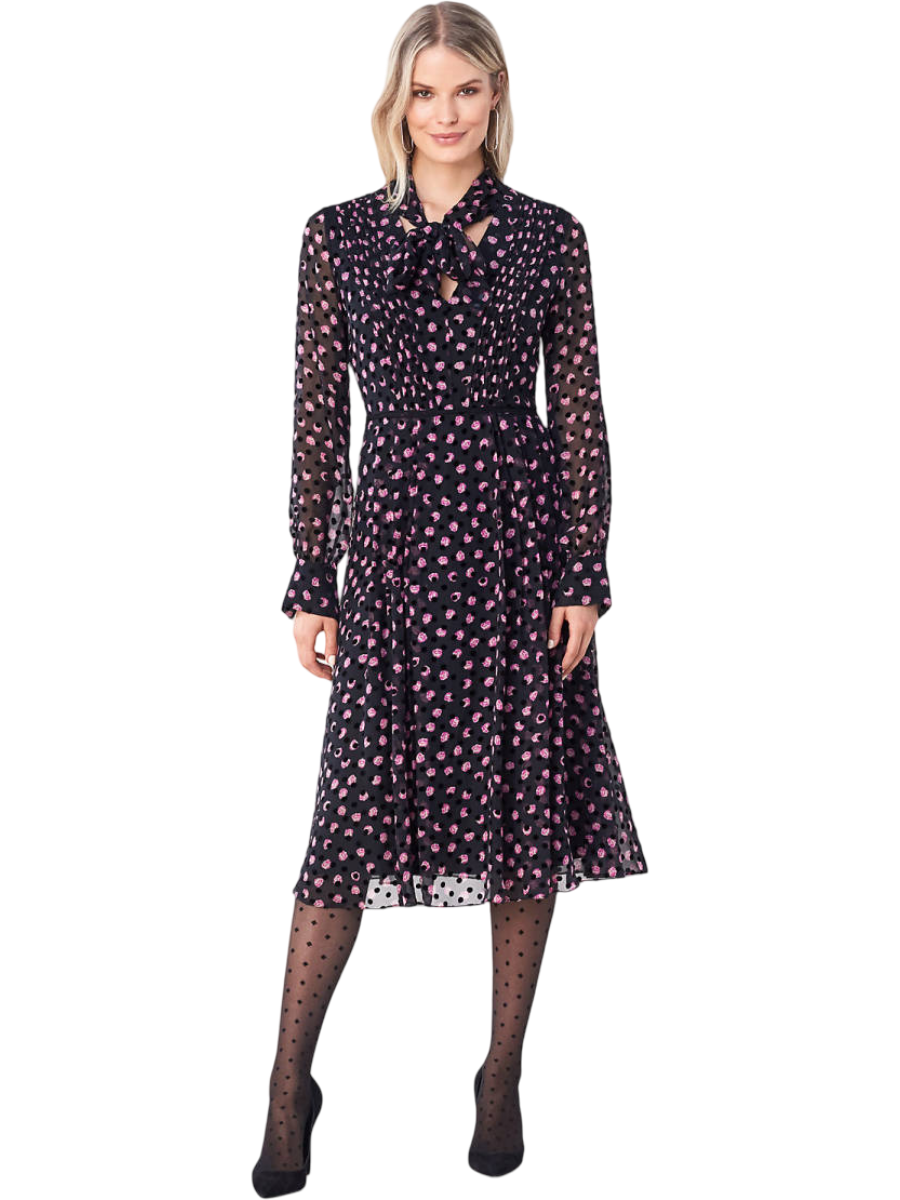 Size 6 (10) | Diane von Furstenberg Aleka Silk Tie Neckline Dress