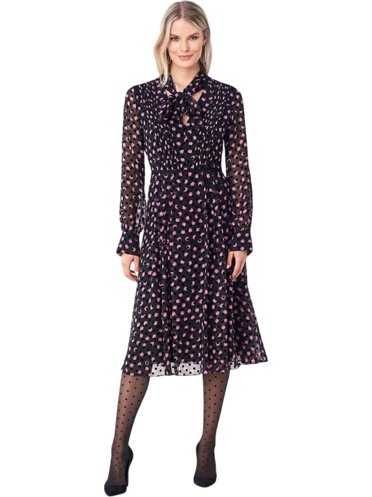 Size 6 (10) | Diane von Furstenberg Aleka Silk Tie Neckline Dress