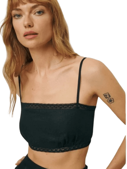 Size 8 | Reformation Violet Linen Bandeau Top NWT