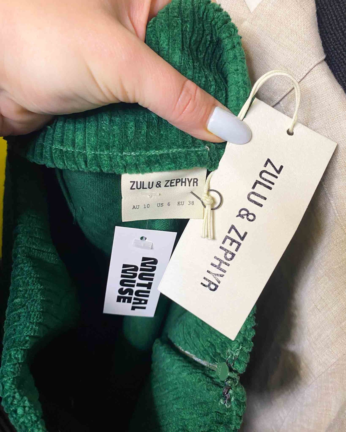 Size 10 | Zulu & Zephyr Corduroy Mini Skirt With Tags