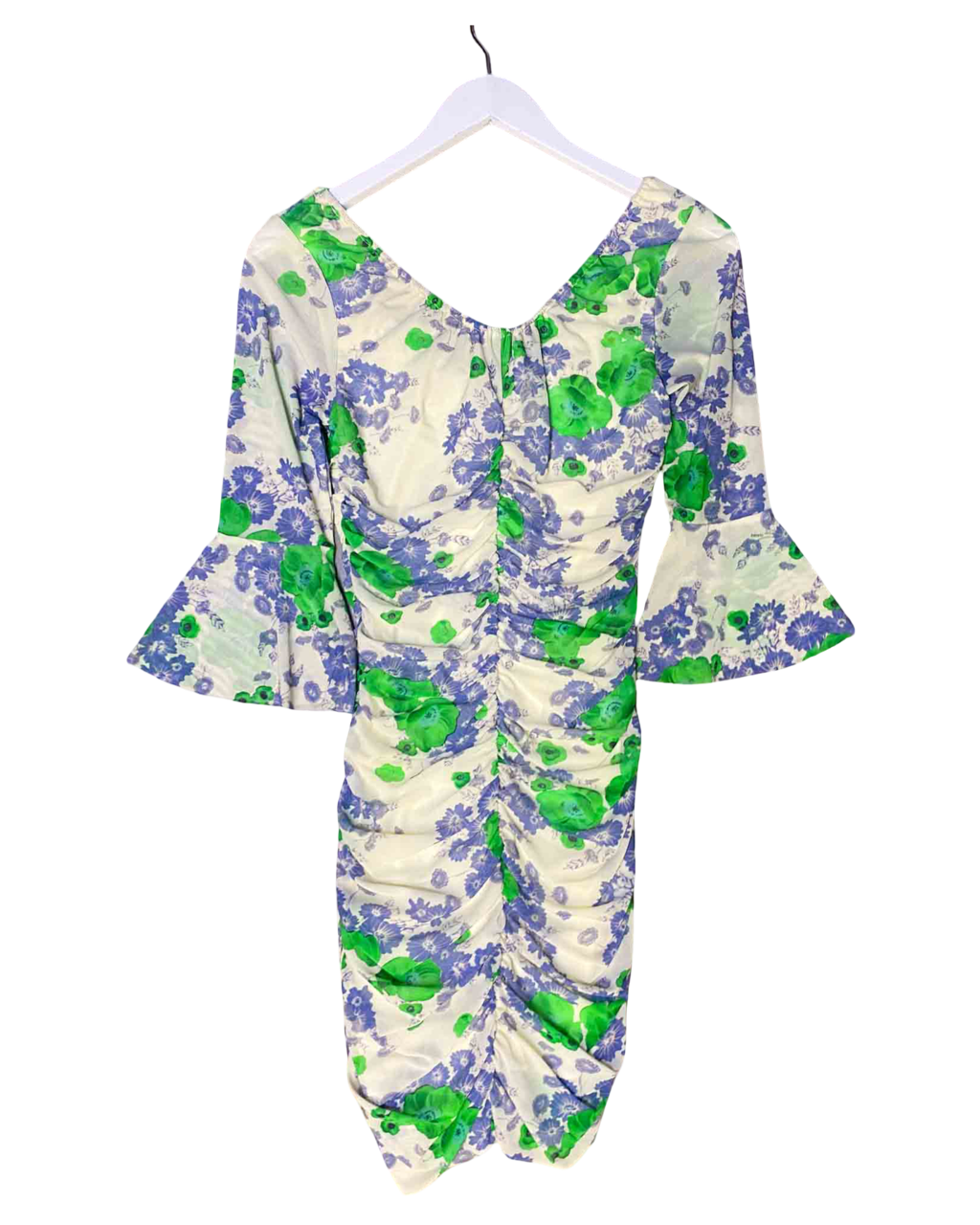Size 34 (6) | Ganni Mesh Ruched Mini Dress With Tags