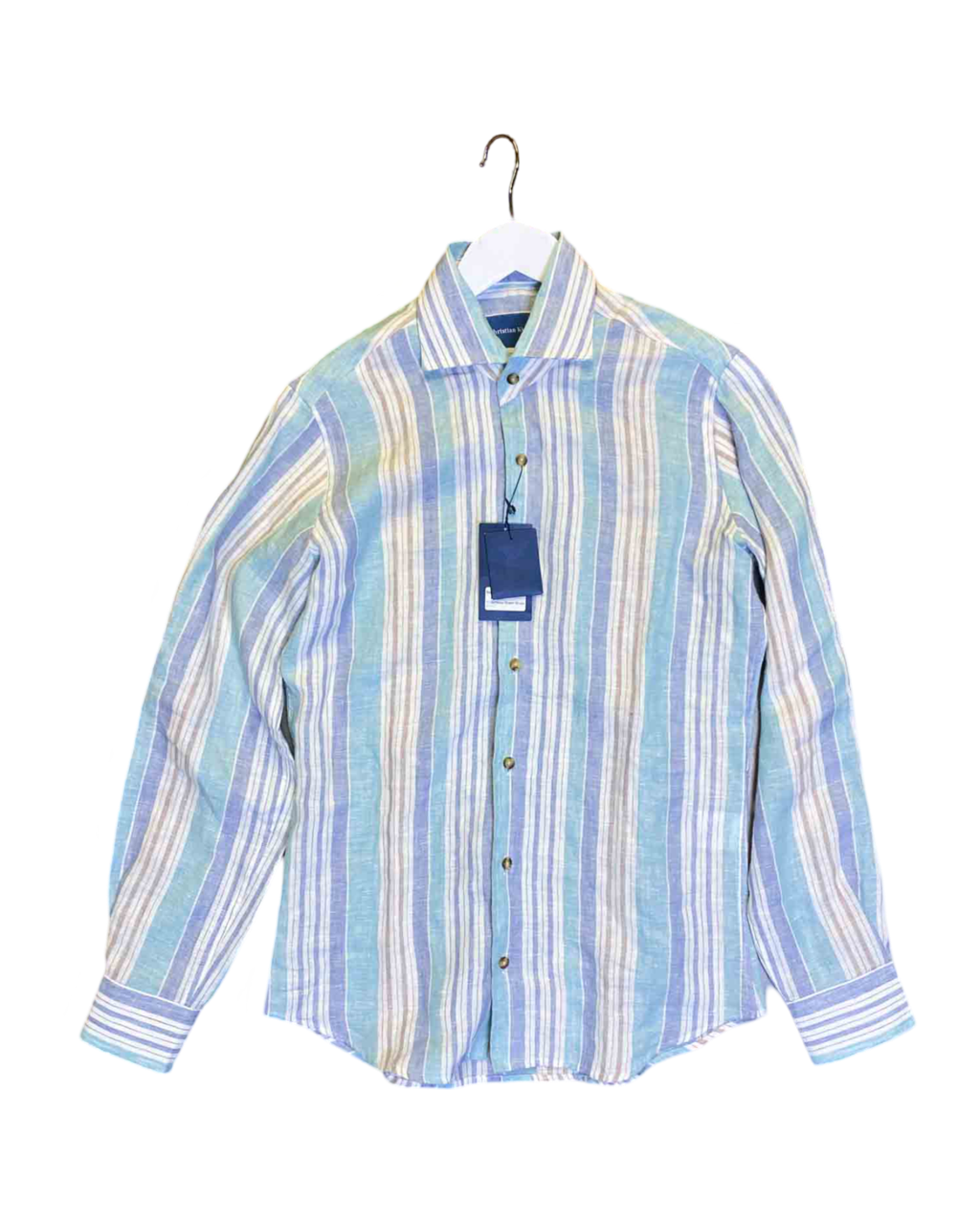 Size S | Christian Kimber Striped Linen Shirt
