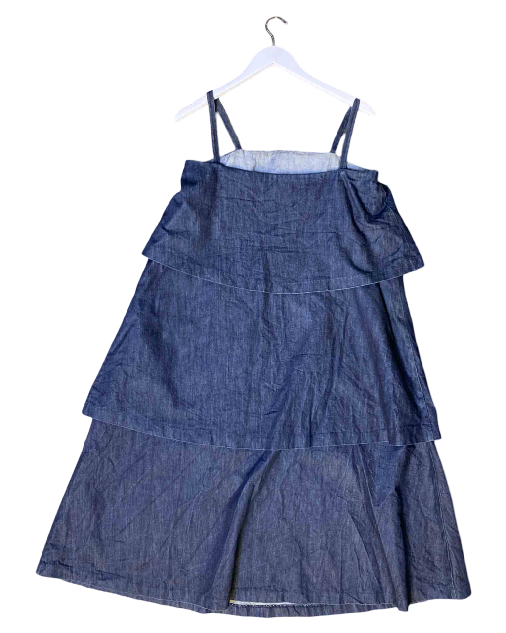 Size S | Alpha60 Tiered Denim Midi Dress