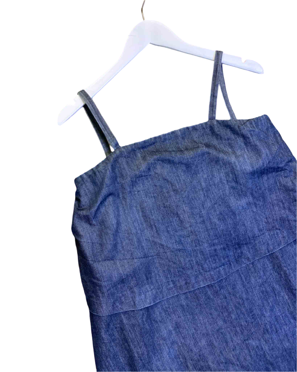 Size S | Alpha60 Tiered Denim Midi Dress