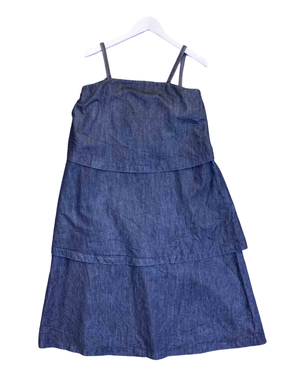 Size S | Alpha60 Tiered Denim Midi Dress