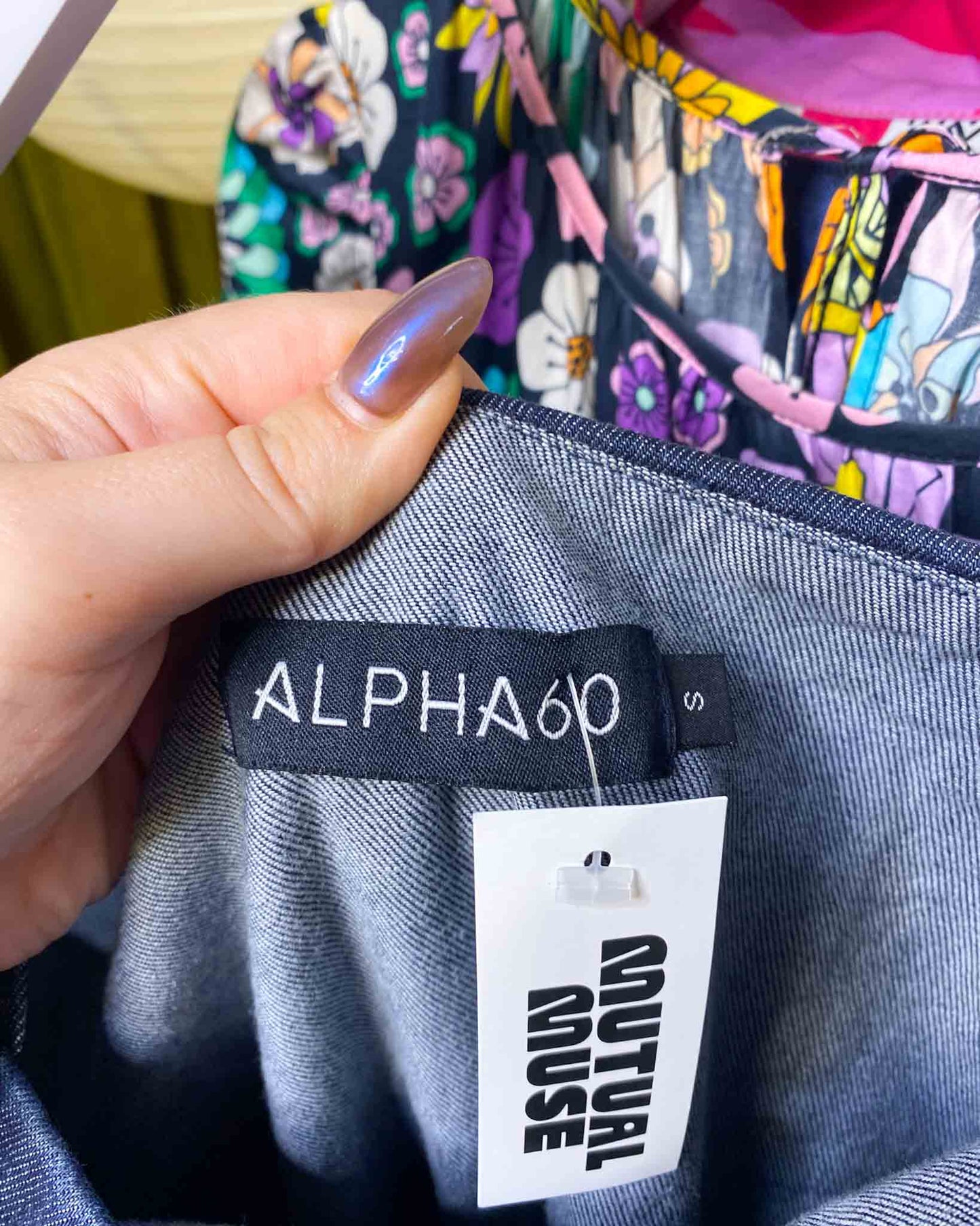 Size S | Alpha60 Tiered Denim Midi Dress