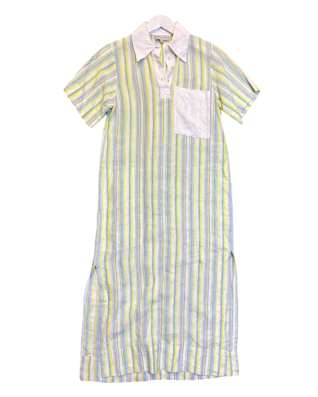 Size S (0) | Lee Mathews Striped Linen Maxi Dress
