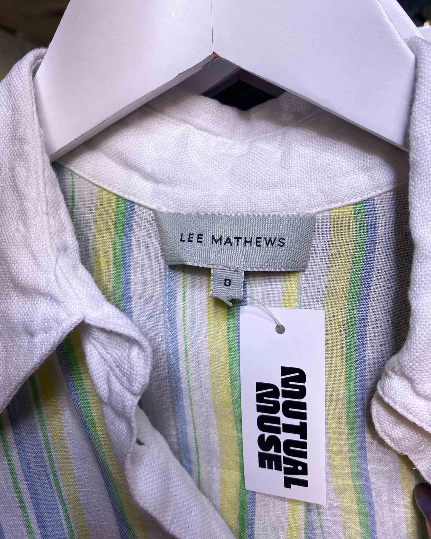 Size S (0) | Lee Mathews Striped Linen Maxi Dress