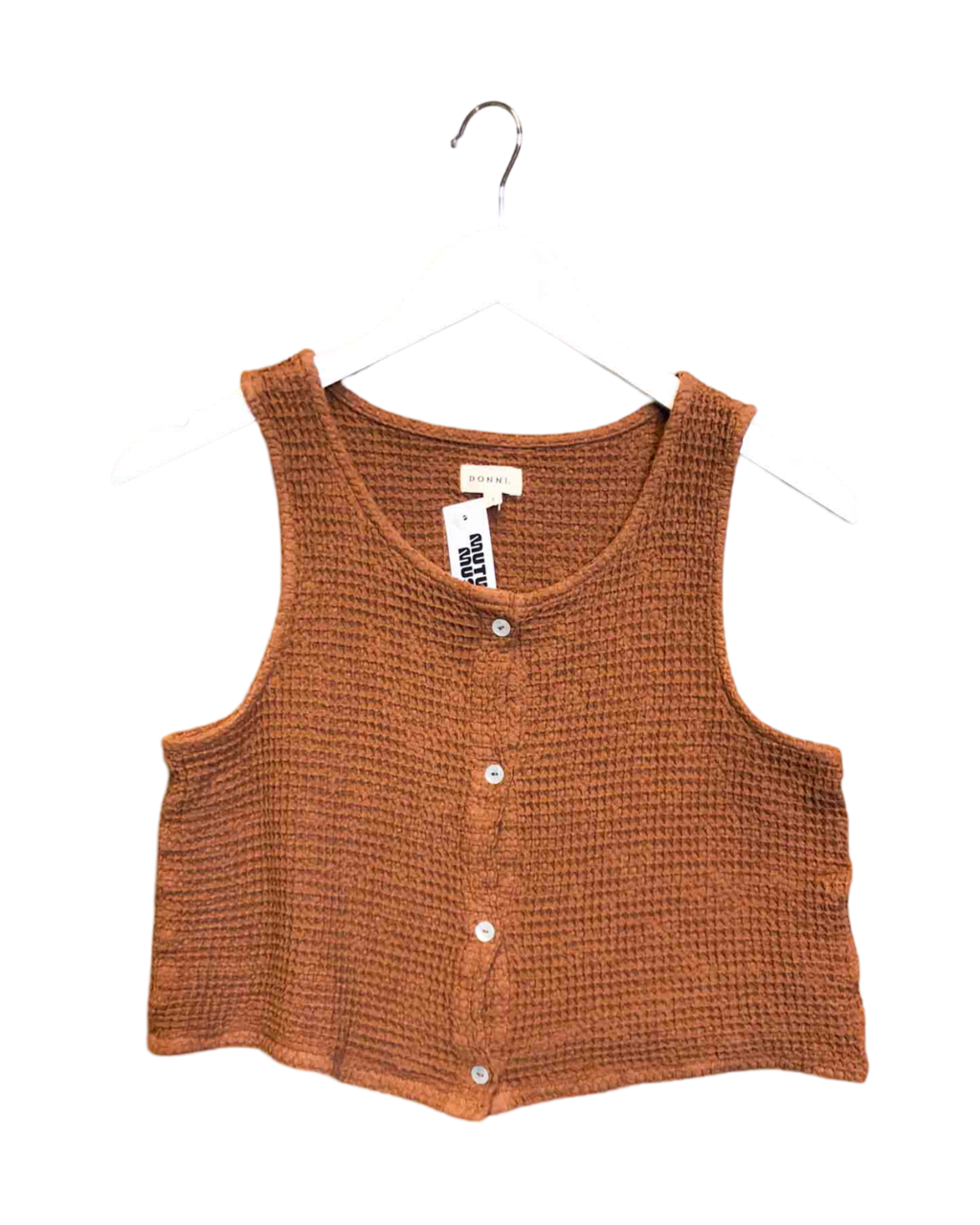 Size S | Donni Cotton Waffle Knit Top