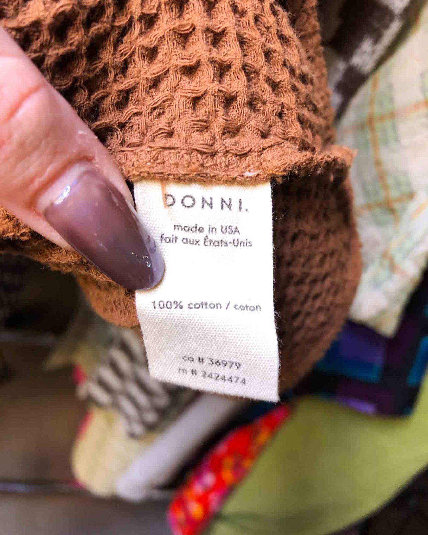 Size S | Donni Cotton Waffle Knit Top