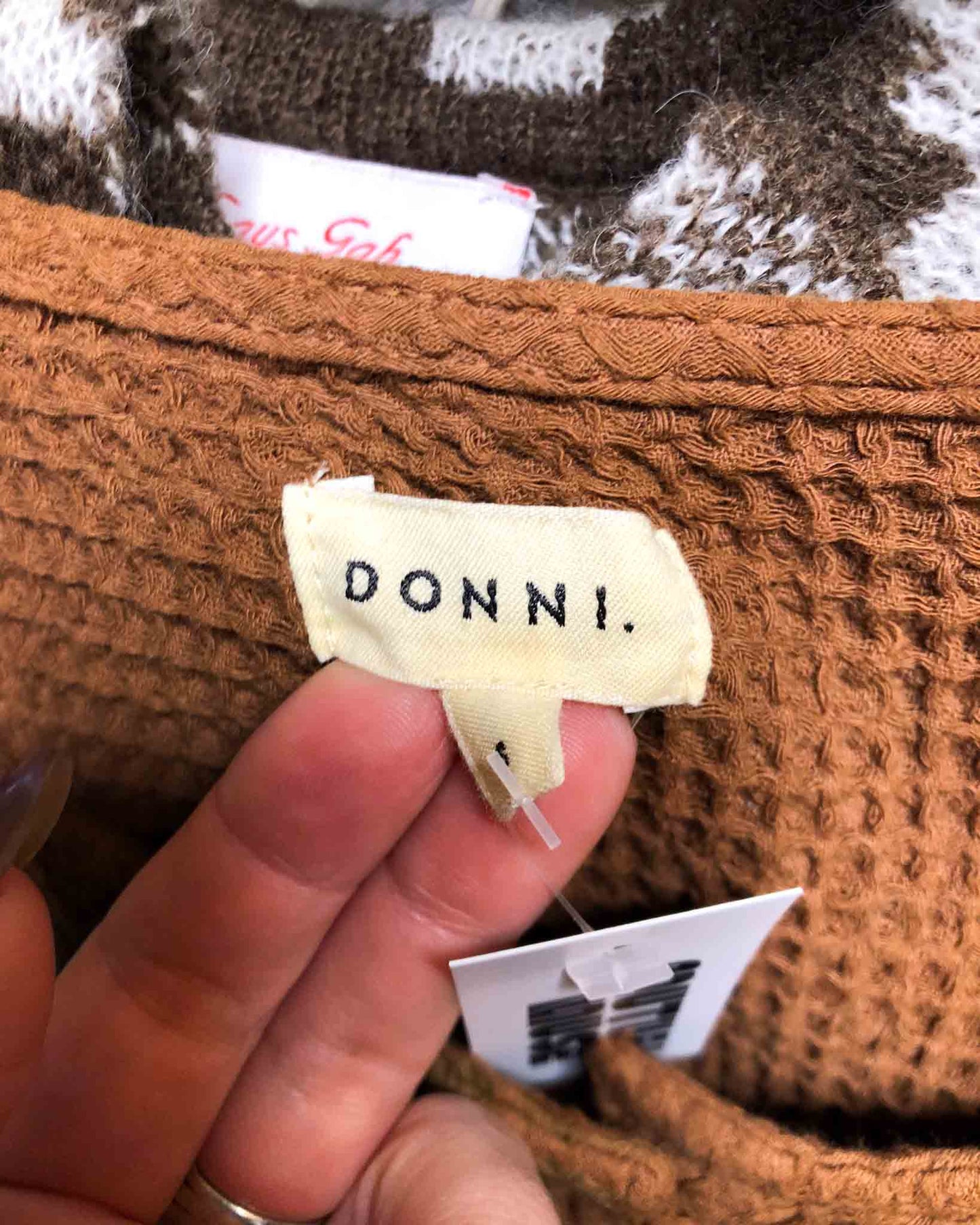 Size S | Donni Cotton Waffle Knit Top