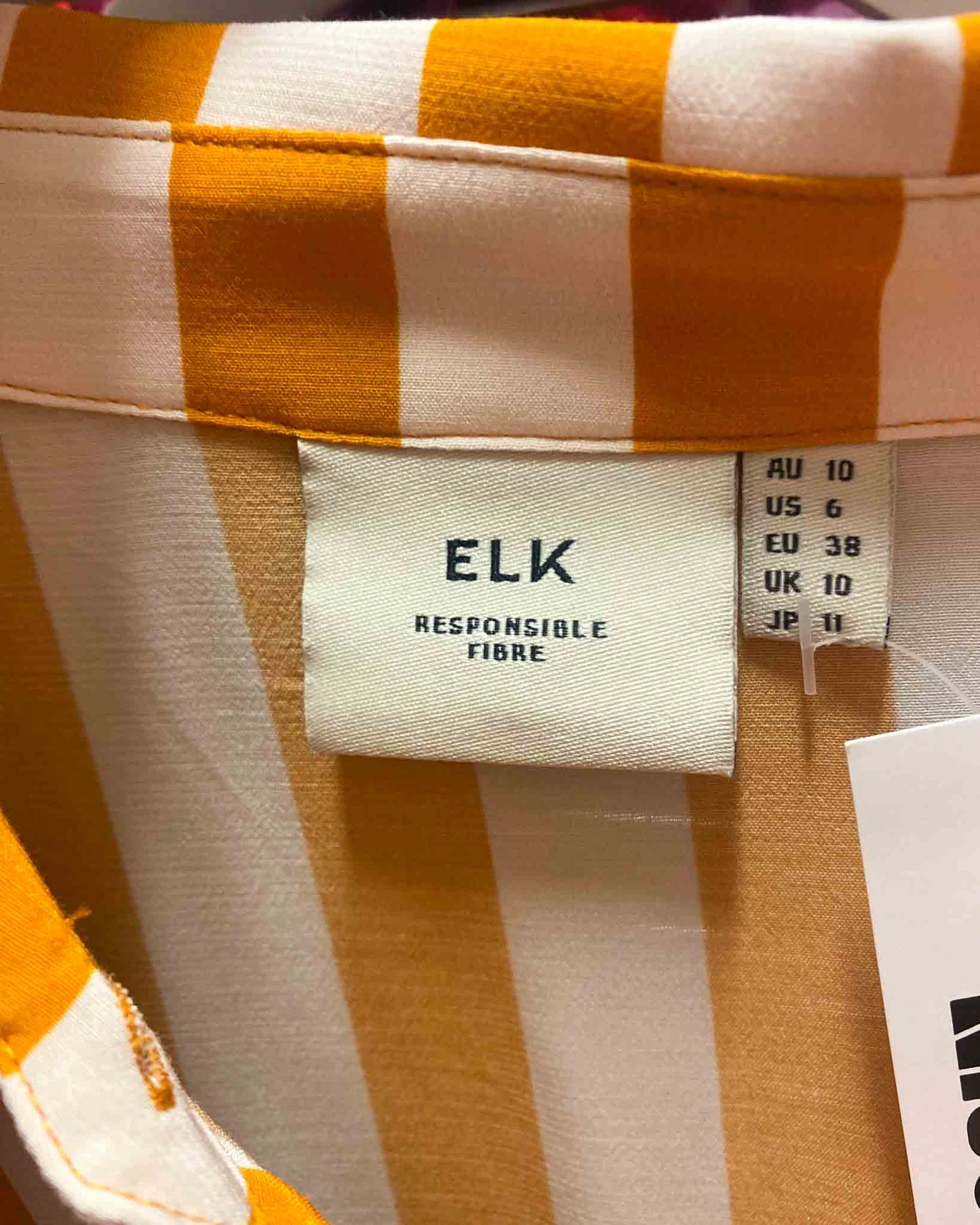 Size 10 | Elk Striped Midi Shirt Dress