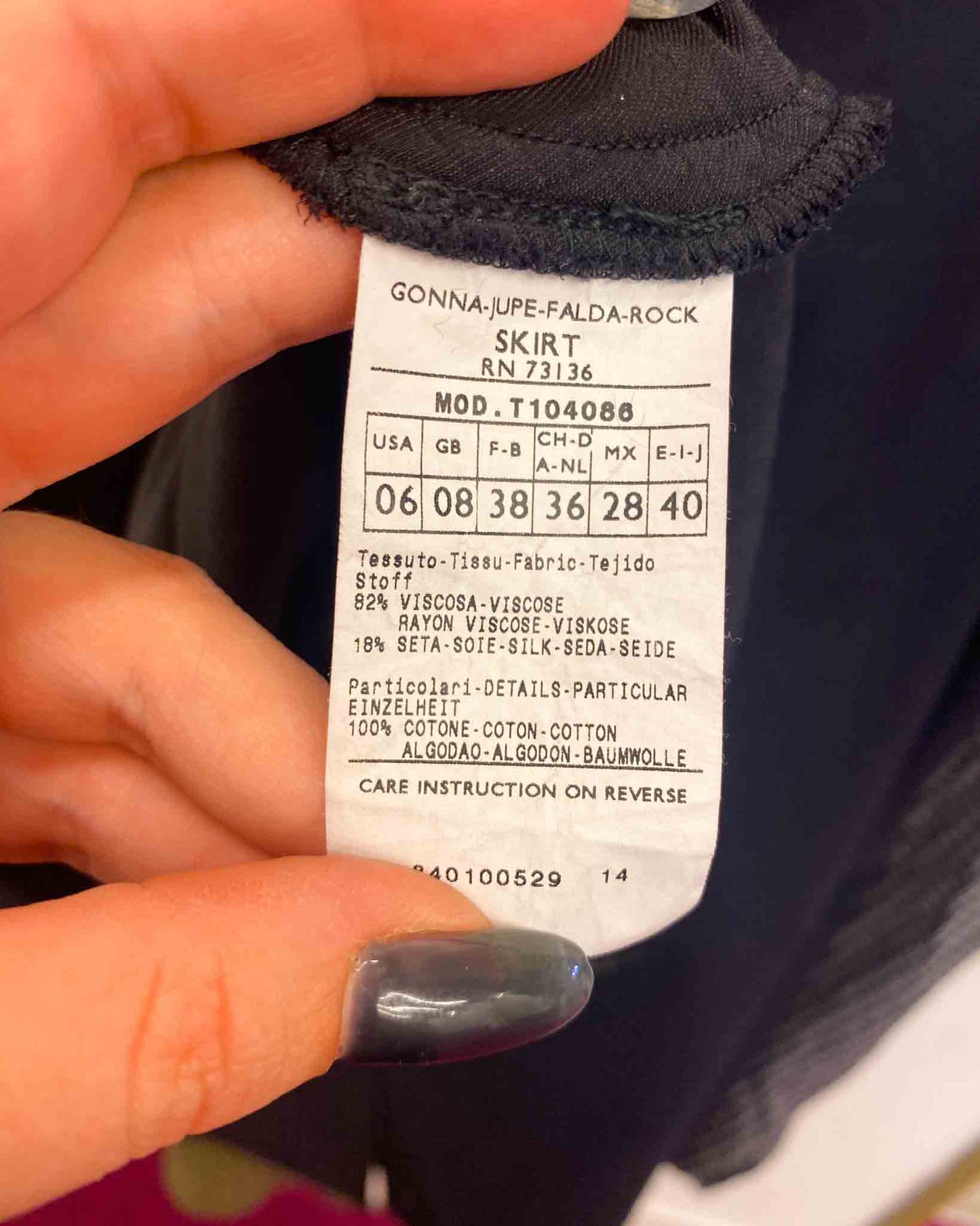 Size 6 | Max & Co Bias Silk Velvet Skirt