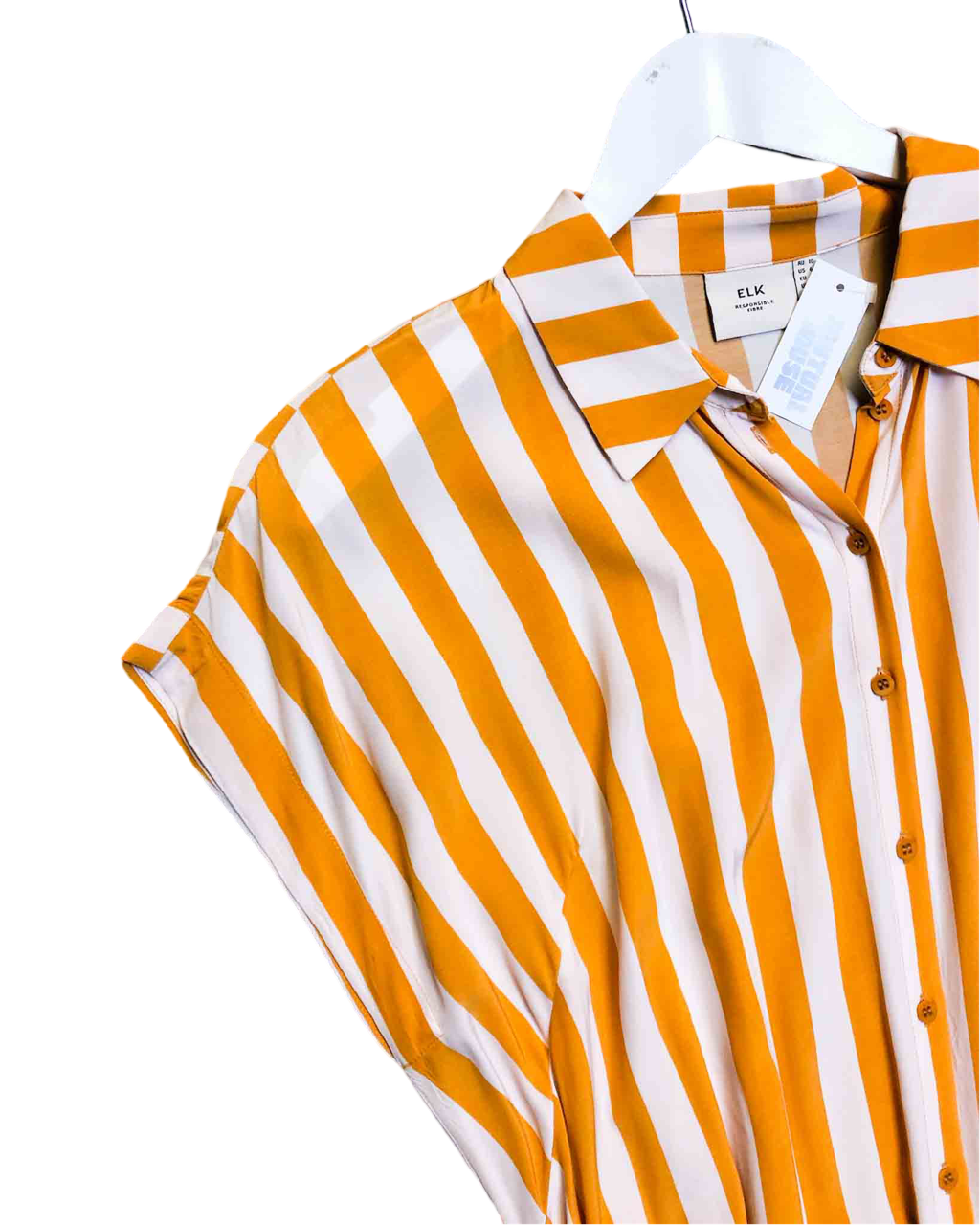 Size 10 | Elk Striped Midi Shirt Dress