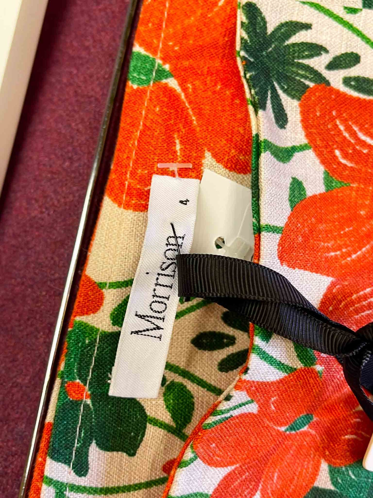 Size 4 (14) | Morrison Linen Floral Midi Skirt With Tags